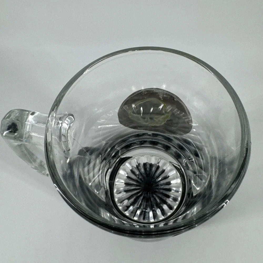 Beer Mug Stein Clear Glass Kent State‎ University Pewter Logo 5.5